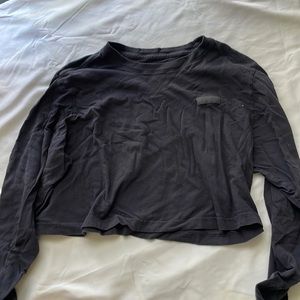 Set active cropped long sleeve navy